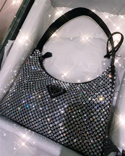 glitter prada bag.